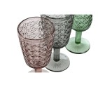 Set of cups Home ESPRIT Black Red Green Crystal 285 ml (6 Units)