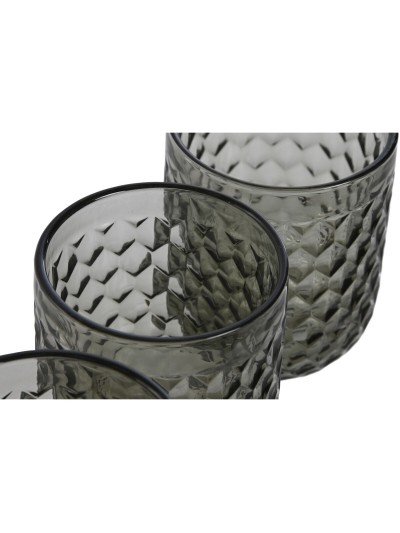 Set of glasses Home ESPRIT Grey Crystal 240 ml (6 Units)
