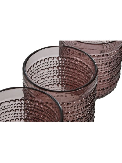 Set de Vasos Home ESPRIT Rosa Cristal 240 ml (6 Unidades)