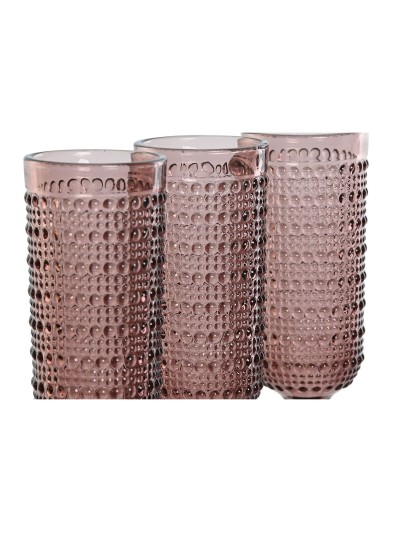 Set de Copas Home ESPRIT Rosa Cristal 150 ml (6 Unidades)