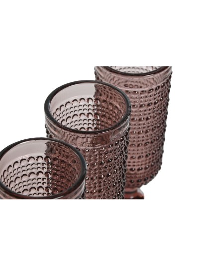 Set de Copas Home ESPRIT Rosa Cristal 150 ml (6 Unidades)