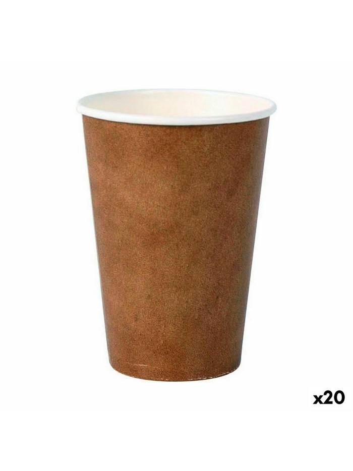 Set de Verres Algon Produits à usage unique Carton papier kraft 20 Pièces 220 ml (20 Unités)