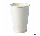 Set of glasses Algon Disposable Cardboard White 20 Pieces 220 ml (20 Units)
