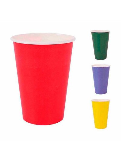Set de Verres Algon Produits à usage unique Carton Multicouleur 20 Pièces 200 ml (20 Unités)