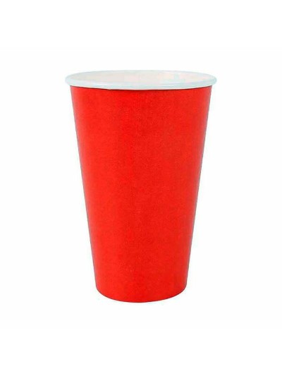 Set de Vasos Algon Desechables Cartón Rojo 10 Piezas 350 ml (20 Unidades)