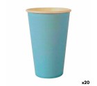 Set of glasses Algon Disposable Cardboard Blue 10 Pieces 350 ml (20 Units)