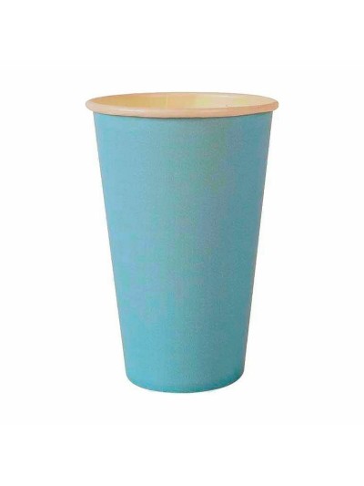 Set of glasses Algon Disposable Cardboard Blue 10 Pieces 350 ml (20 Units)