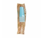 Set of glasses Algon Disposable Cardboard Blue 10 Pieces 350 ml (20 Units)