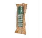 Set de Vasos Algon Desechables Cartón Verde 20 Piezas 120 ml (24 Unidades)