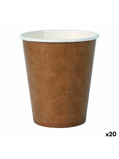 Set de Vasos Algon Desechables Cartón papel kraft 30 piezas 250 ml (20 Unidades)