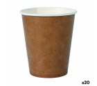 Set de Vasos Algon Desechables Cartón papel kraft 30 piezas 250 ml (20 Unidades)