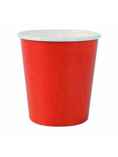 Set de Vasos Algon Desechables Cartón Rojo 20 Piezas 120 ml (24 Unidades)