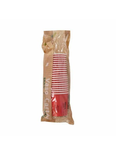 Set of glasses Algon Disposable Cardboard Red 20 Pieces 120 ml (24 Units)