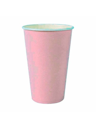 Set de Verres Algon Produits à usage unique Carton Rose 7 Pièces 450 ml (16 Unités)