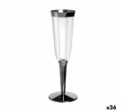 Set de copas reutilizables Algon Cava Plateado 3 Piezas 180 ml (36 Unidades)