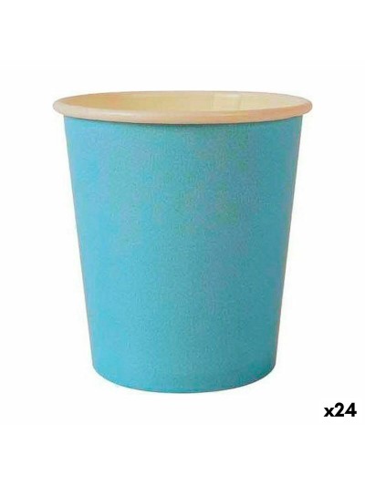 Set de Verres Algon Produits à usage unique Carton Bleu 20 Pièces 120 ml (24 Unités)