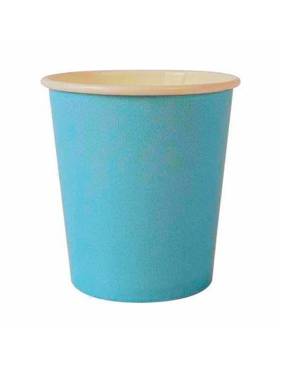 Set of glasses Algon Disposable Cardboard Blue 20 Pieces 120 ml (24 Units)