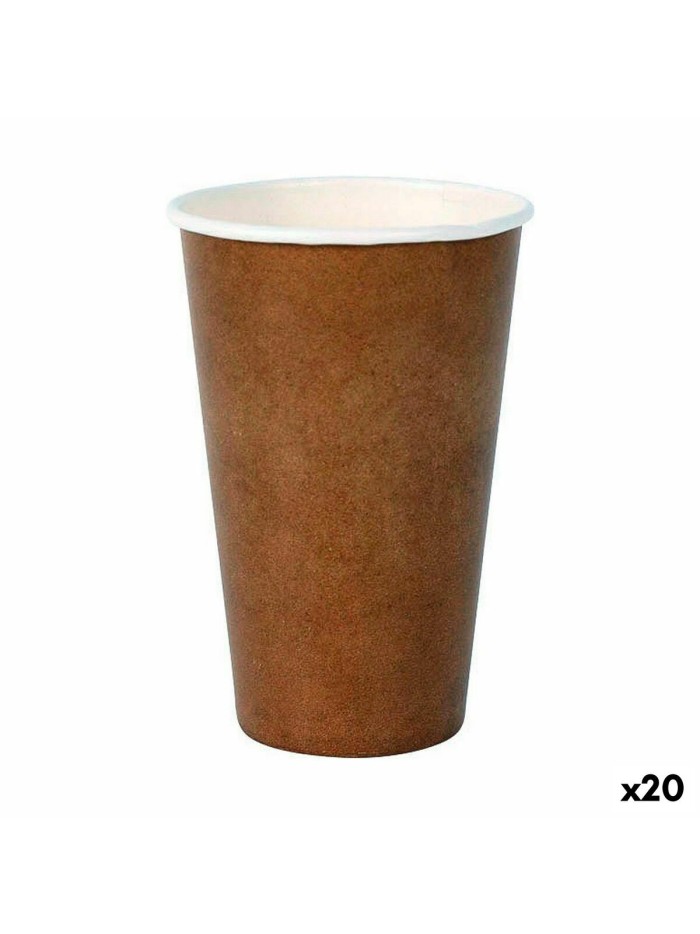 Set de Vasos Algon Desechables Cartón papel kraft 35 Piezas 350 ml (20 Unidades)