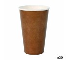 Set de Vasos Algon Desechables Cartón papel kraft 35 Piezas 350 ml (20 Unidades)