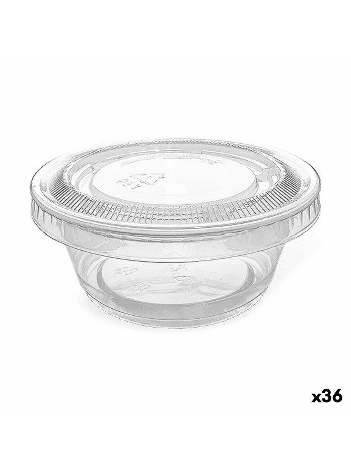 Lot de bols réutilisables Algon Sauces 10 Pièces Plastique 100 ml (36 Unités)