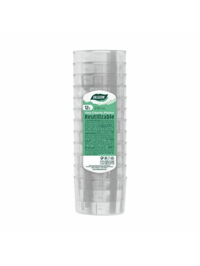 Set de vasos reutilizables Algon 230 ml Plástico 12 Piezas (20 Unidades)