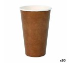 Set of glasses Algon Disposable Cardboard kraft paper 10 Pieces 350 ml (20 Units)