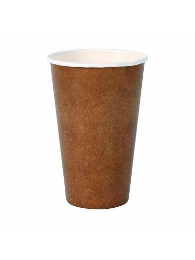 Set of glasses Algon Disposable Cardboard kraft paper 10 Pieces 350 ml (20 Units)