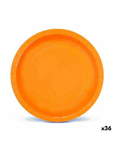 Plate set Algon Disposable 20 cm Cardboard Yellow 10 Pieces (36 Units)