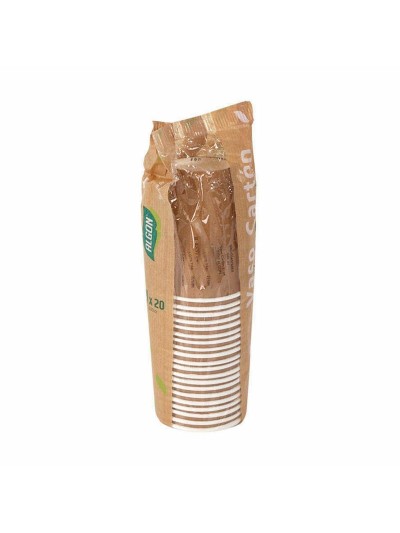 Set de Vasos Algon Desechables Cartón papel kraft 45 Piezas 220 ml (20 Unidades)