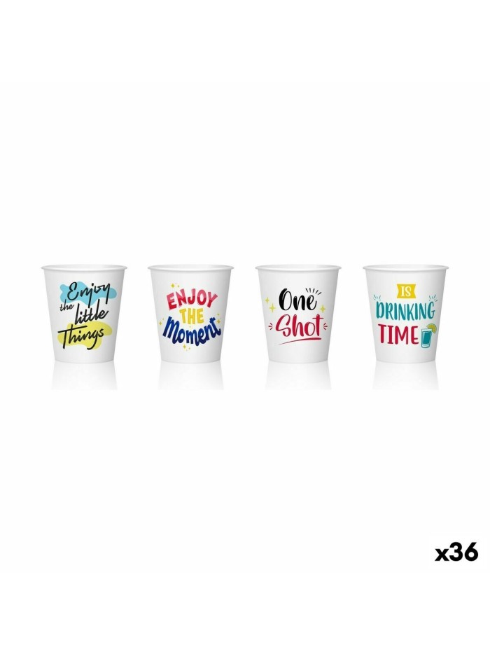 Set de Vasos de Chupito Algon Desechables Cartón 40 Piezas 50 ml (36 Unidades)