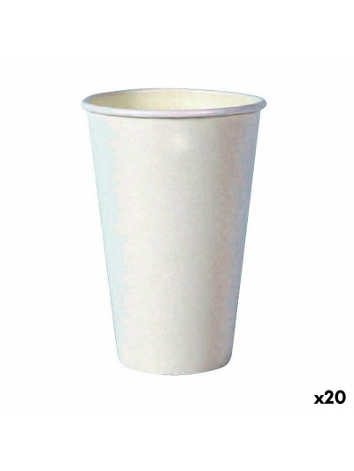 Set de Vasos Algon Desechables Cartón Blanco 35 Piezas 350 ml (20 Unidades)