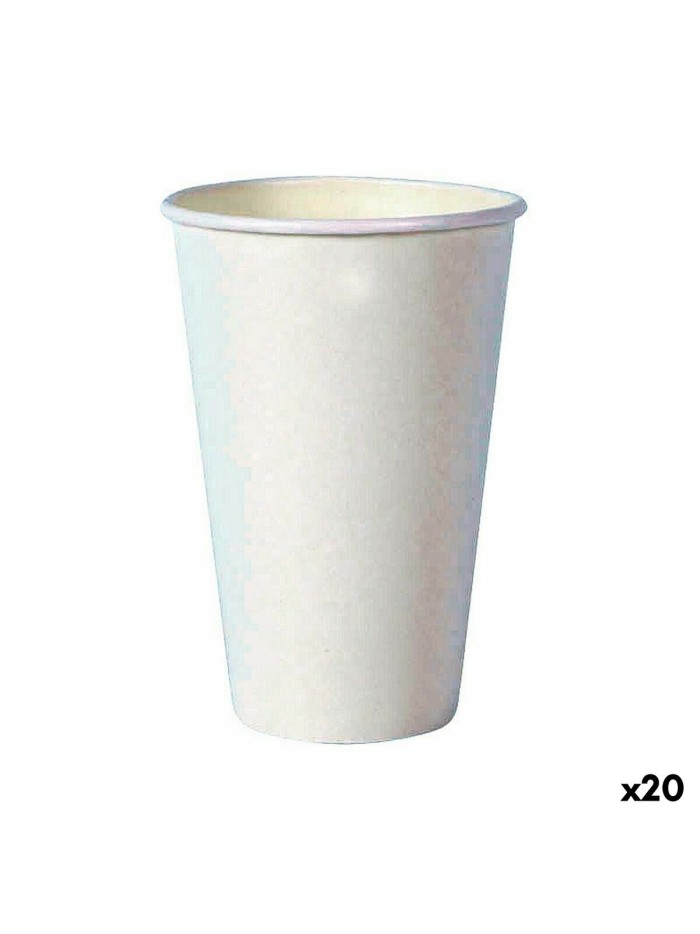 Set de Vasos Algon Desechables Cartón Blanco 35 Piezas 350 ml (20 Unidades)