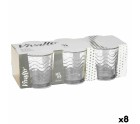 Set de Vasos Ondas Transparente Vidrio 265 ml (8 Unidades)