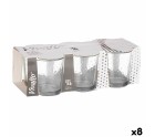 Set of glasses Points Transparent Glass 265 ml (8 Units)