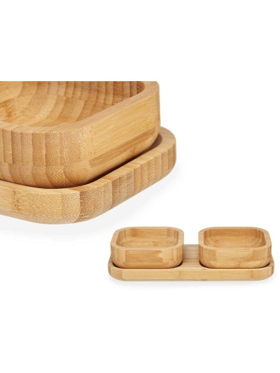 Appetizer Set Brown Bamboo (12 Units)