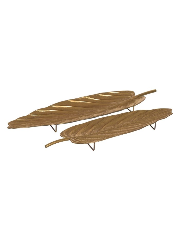 Snack tray Golden Iron Sheets 93 x 26 x 5 cm (2 Units)
