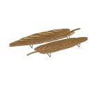 Snack tray Golden Iron Sheets 93 x 26 x 5 cm (2 Units)