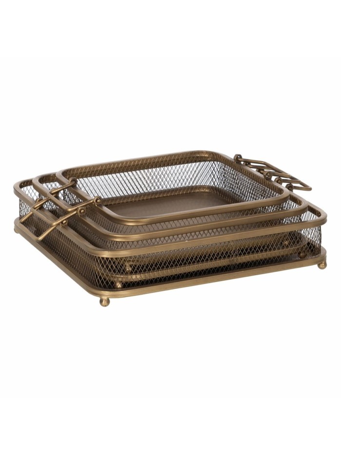 Snack tray Golden Iron 40 x 40 x 10 cm