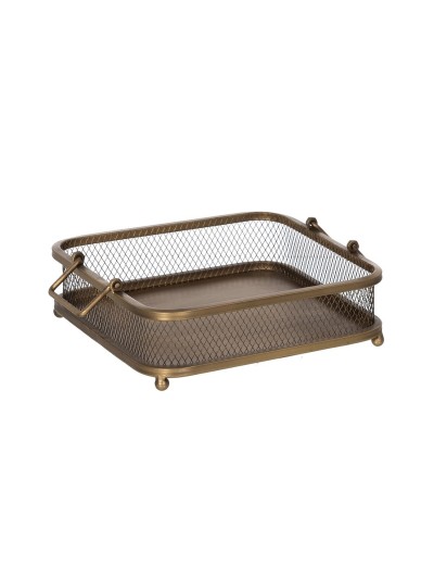 Plateau apéritif Doré Fer 40 x 40 x 10 cm