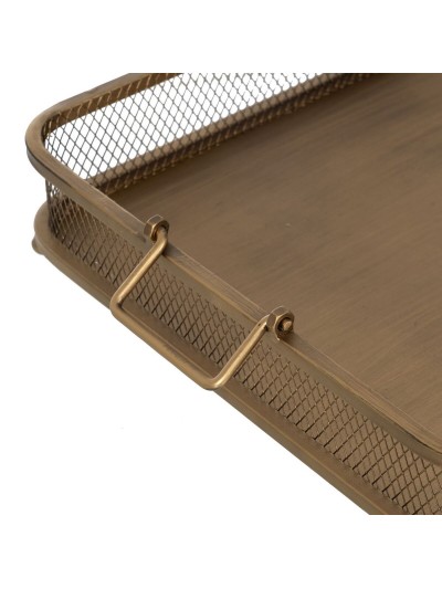 Plateau apéritif Doré Fer 40 x 40 x 10 cm