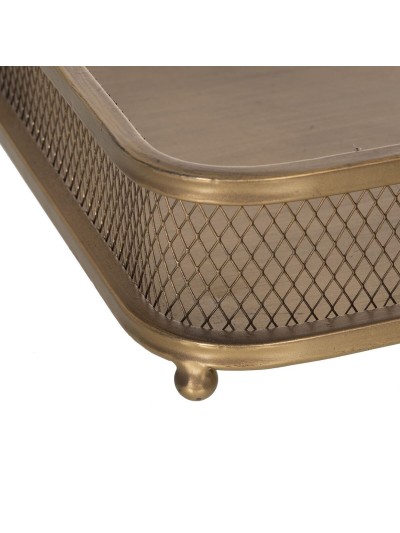 Plateau apéritif Doré Fer 40 x 40 x 10 cm