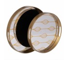 Snack tray Golden PVC Crystal 42 x 42 x 4,2 cm (2 Units)