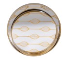 Bandeja de Aperitivos Dorado PVC Cristal 42 x 42 x 4,2 cm (2 Unidades)