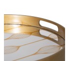 Snack tray Golden PVC Crystal 42 x 42 x 4,2 cm (2 Units)