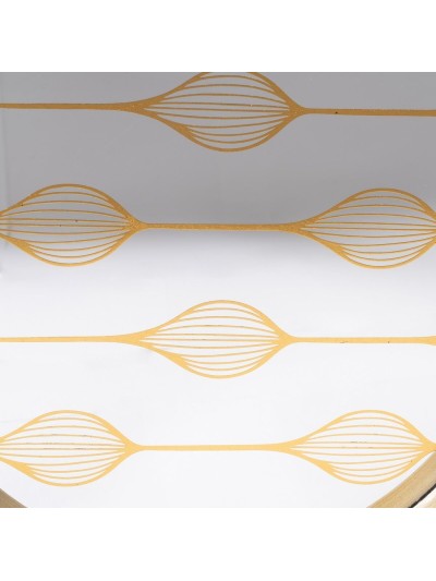 Bandeja de Aperitivos Dorado PVC Cristal 42 x 42 x 4,2 cm (2 Unidades)