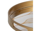 Snack tray Golden PVC Crystal 42 x 42 x 4,2 cm (2 Units)