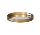Snack tray Golden PVC Crystal 42 x 42 x 4,2 cm (2 Units)
