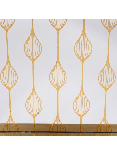 Bandeja de Aperitivos Dorado PVC Cristal 45 x 31 x 4,2 cm (2 Unidades)