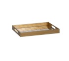 Bandeja de Aperitivos Dorado PVC Cristal 45 x 31 x 4,2 cm (2 Unidades)
