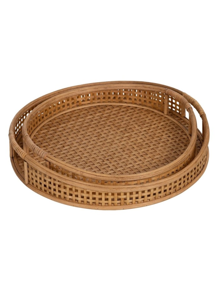Tray Natural Bamboo 44,5 x 44,5 x 8,5 cm (2 Units)